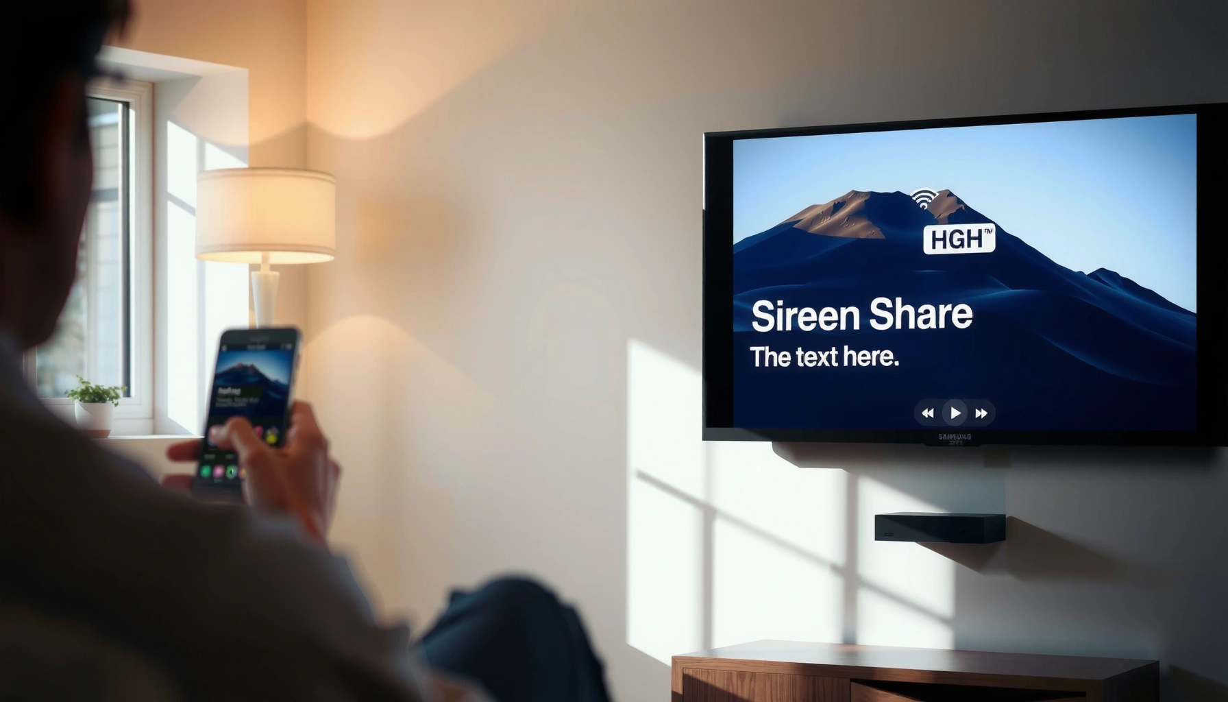 Step-by-step guide on how to screen share with a Samsung Smart TV.