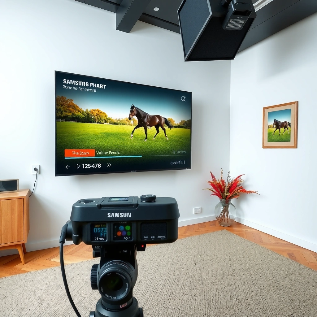 A Samsung Smart TV displaying streaming setup options for easy access to content.