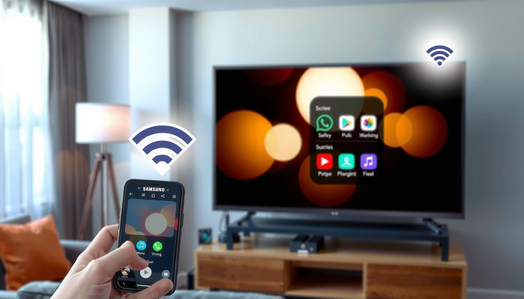 Step-by-step guide on how to share screen on Samsung Smart TV.