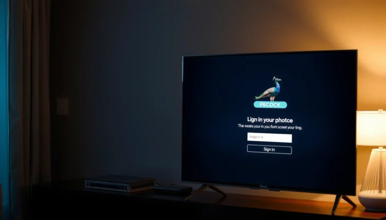 User signing in to Peacock streaming service on a Smart TV screen.