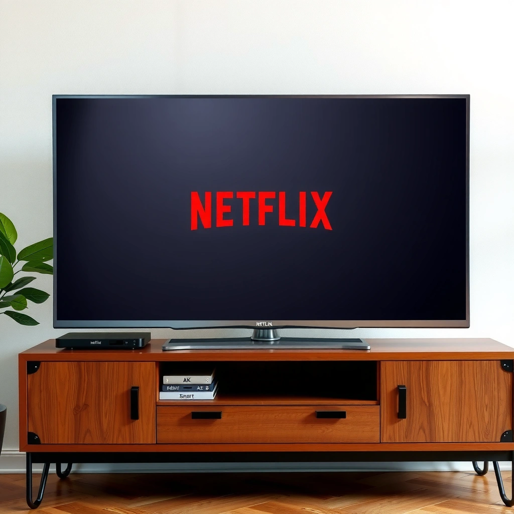 User signing out from their Netflix profile on a smart TV.