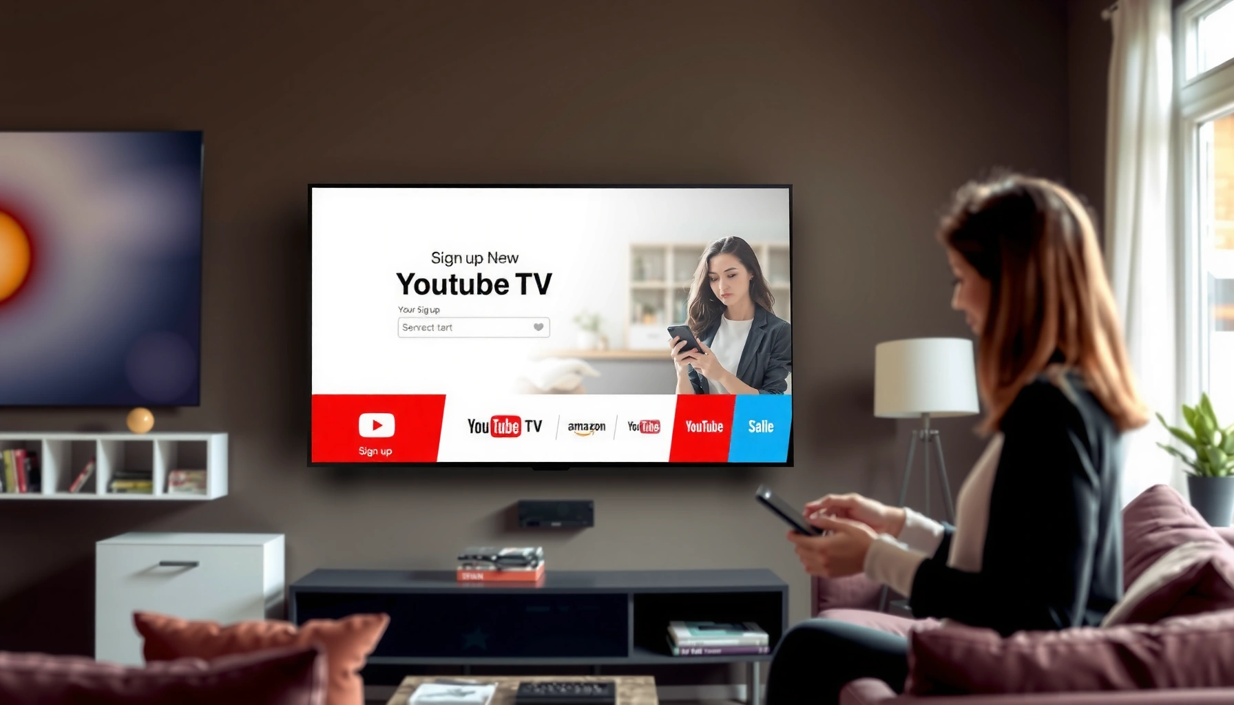 Step-by-step guide to signing up for YouTube TV on a Smart TV.