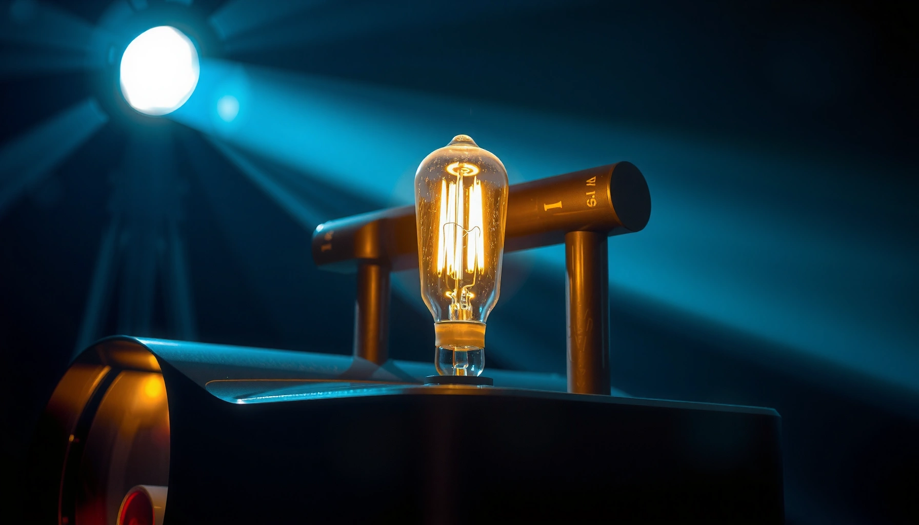 A projector with a dim image indicating a bad projector bulb, showcasing common failure signs.