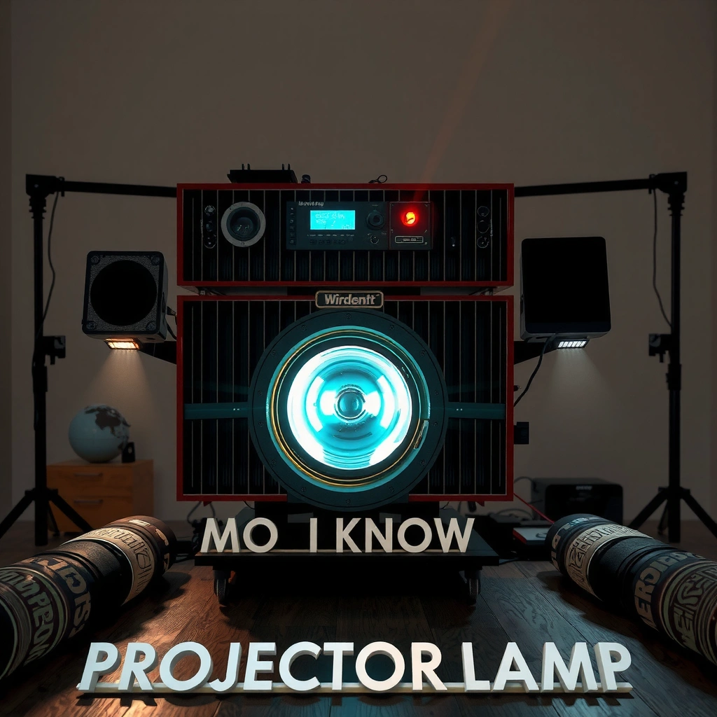Image showing common signs that indicate a projector lamp is bad, such as dim light and flickering.