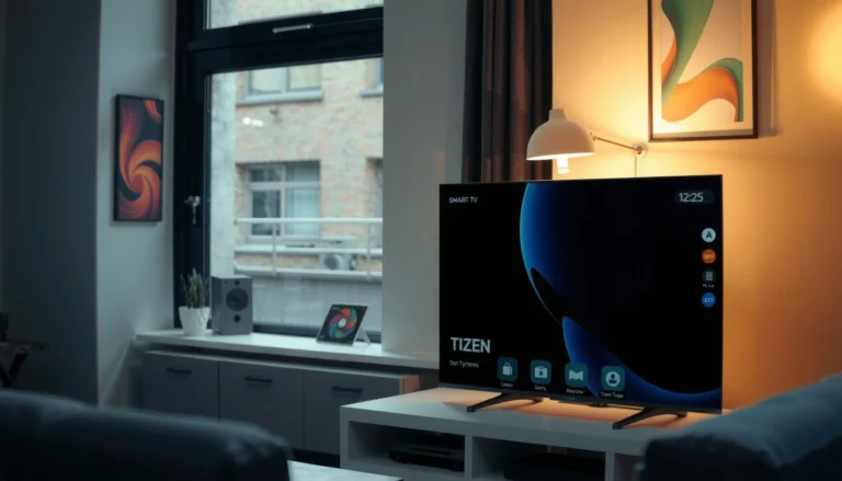 Overview of Smart Tizen TV features including apps, streaming, and user interface.