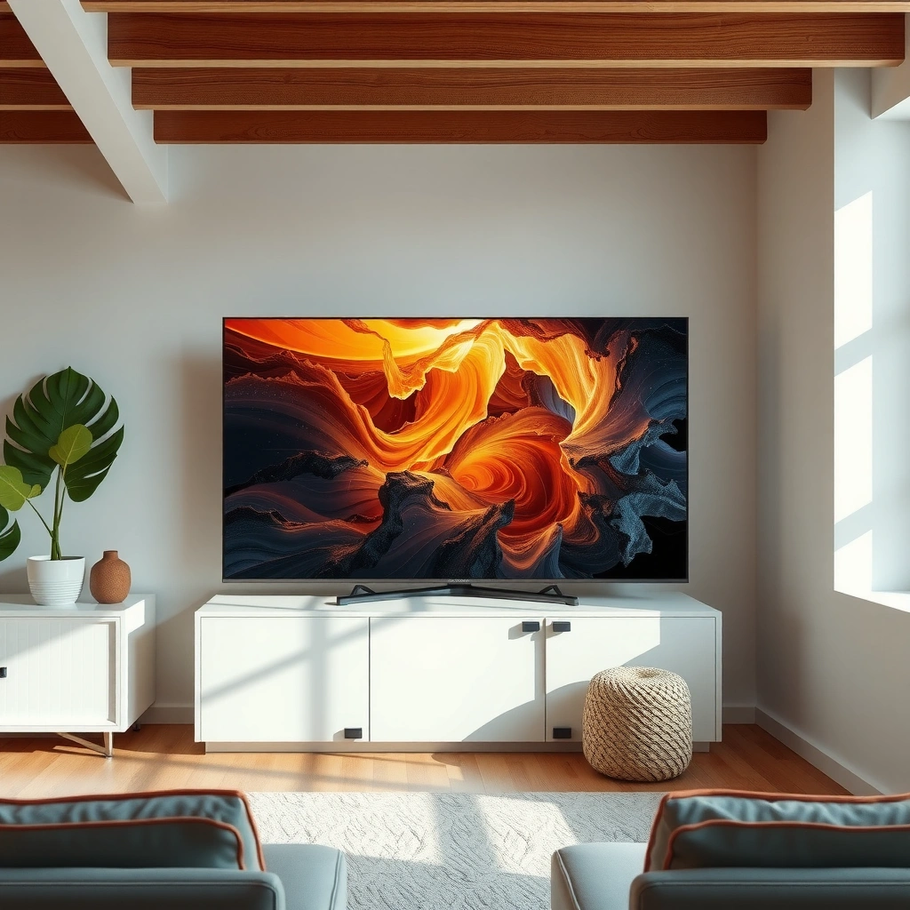 A collection of cleaning supplies for safely cleaning a smart TV screen.