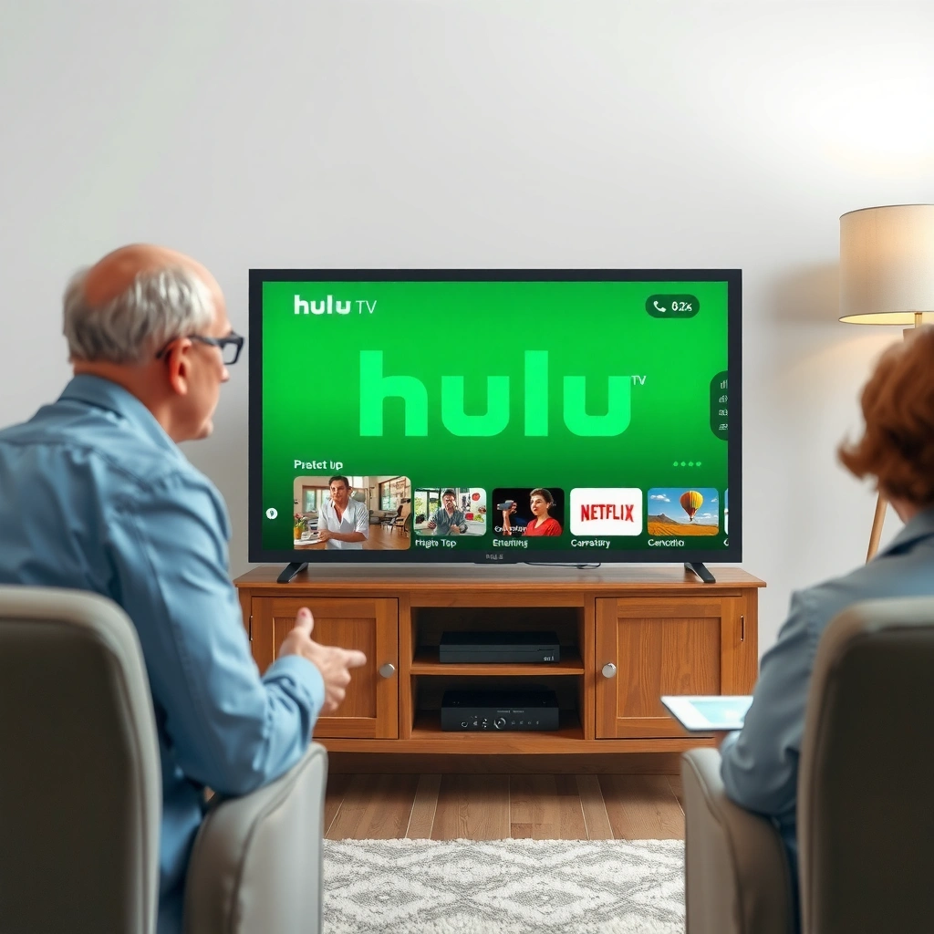 A checklist showing Smart TV compatibility for Hulu Live TV streaming.