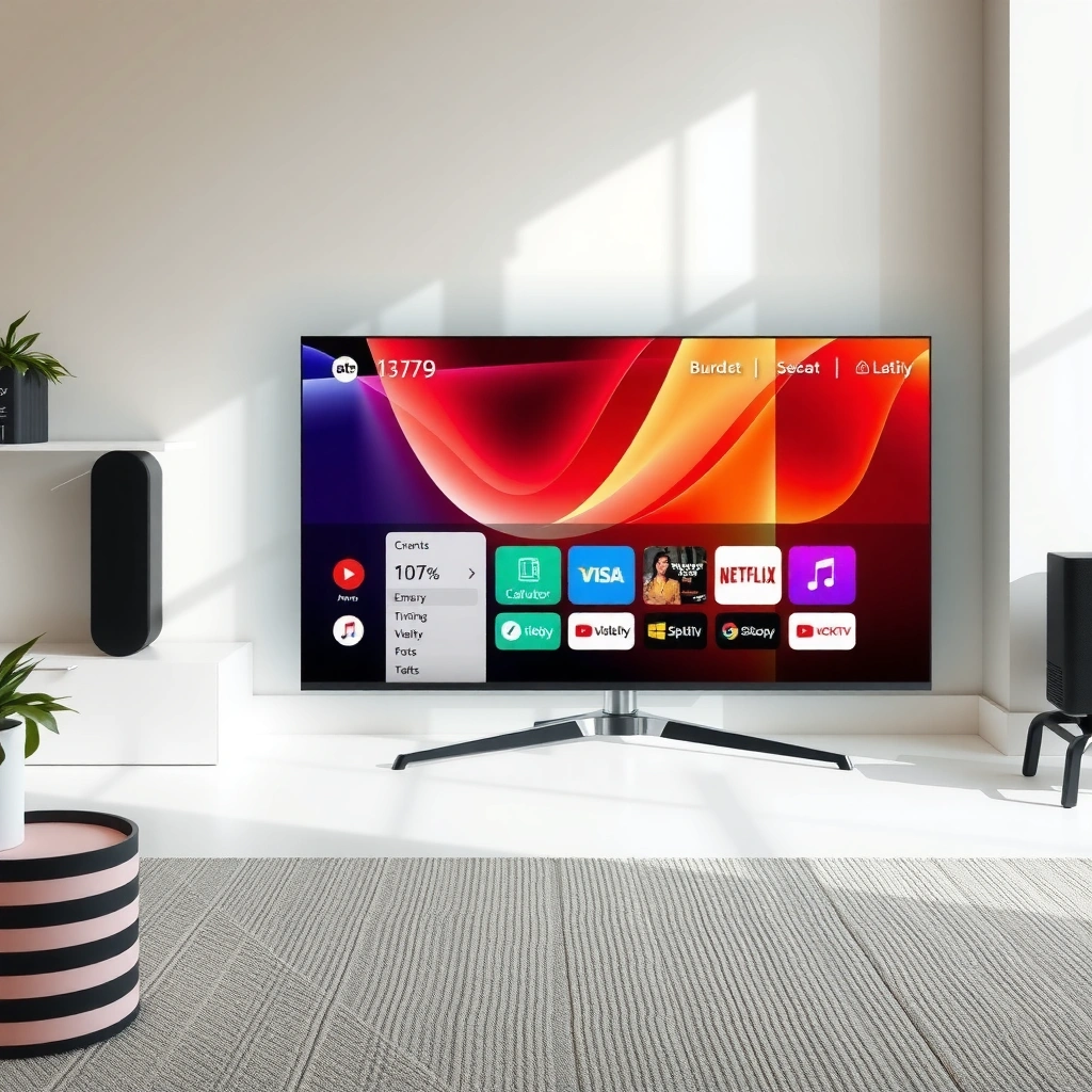 Illustration depicting the definition of a Smart TV with key features highlighted.