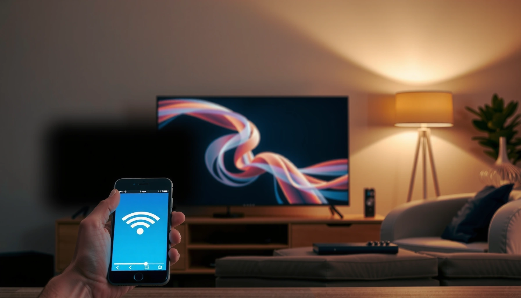 Step-by-step setup guide for connecting a Smart TV to the internet.