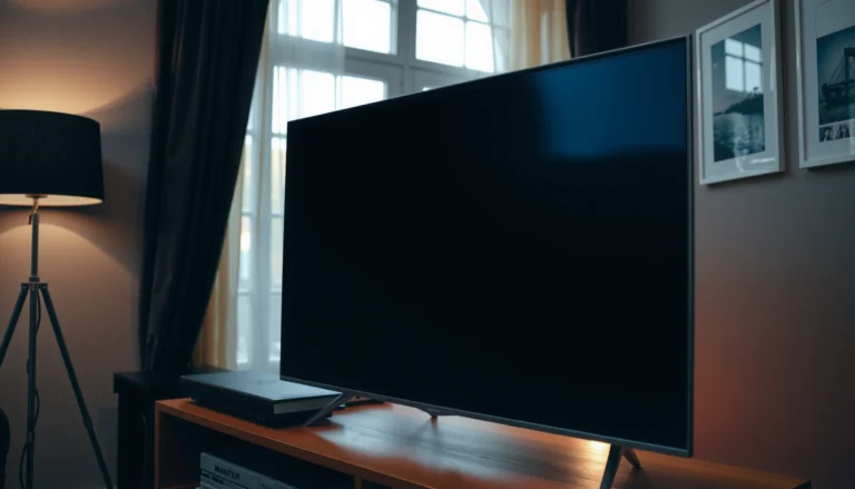 A smart TV displaying a troubleshooting screen for automatic shutdown issues.