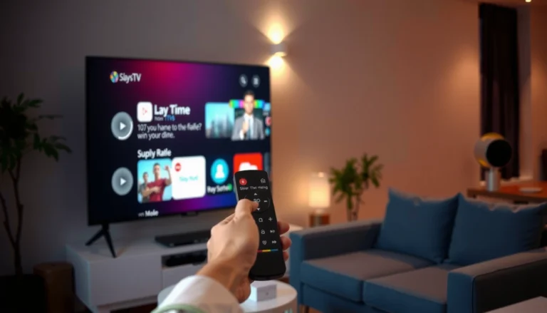 Smart TV setup without cable connection, showcasing streaming options and devices.