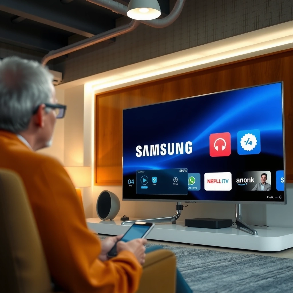 Illustration of performing a soft reset or power cycle on a Samsung Smart TV.