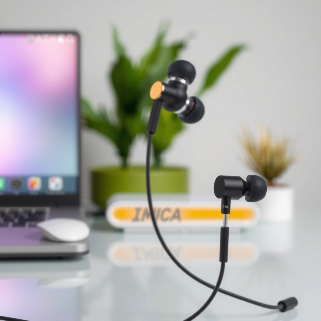 Close-up of earbuds and headphones showcasing sound quality and audio performance.