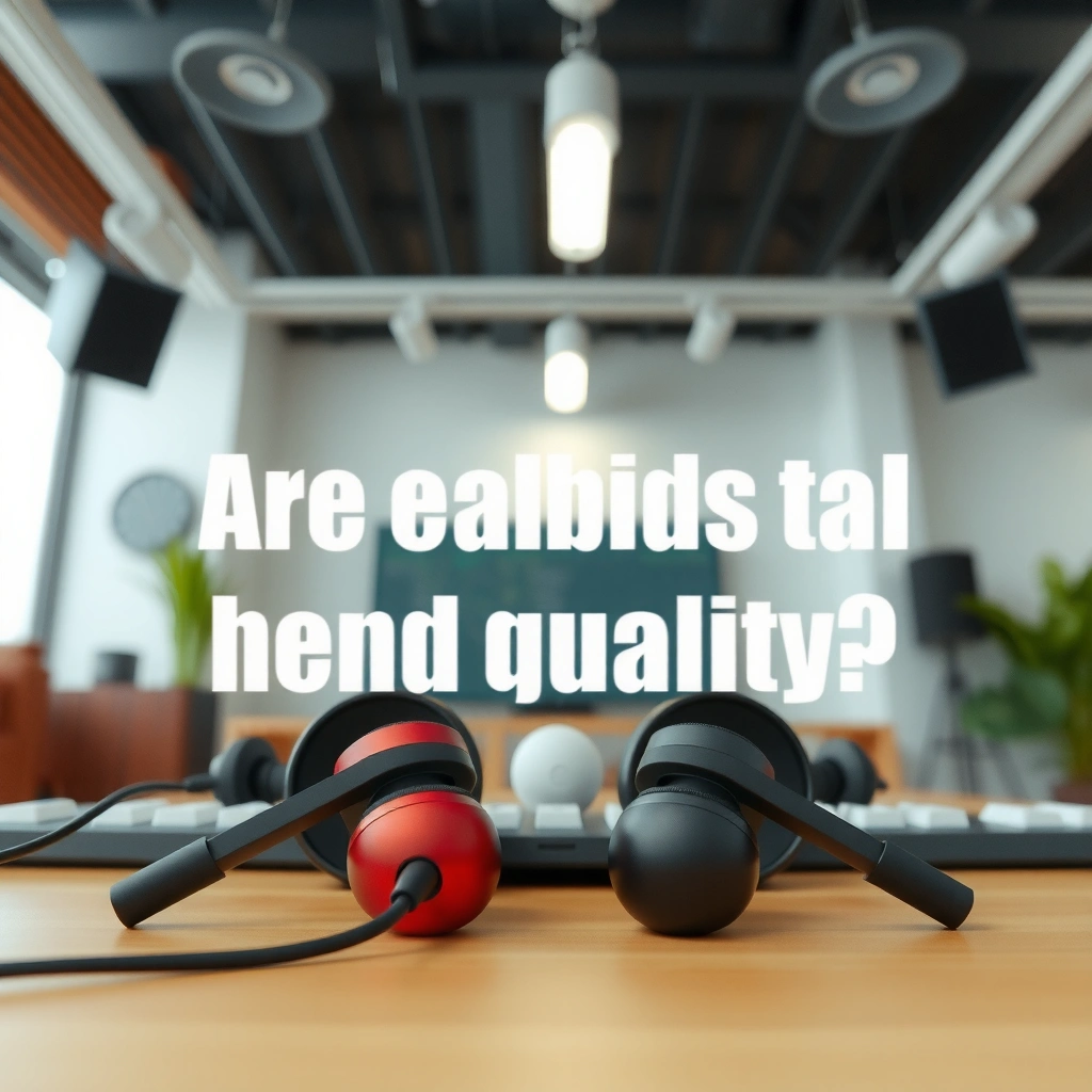 Earbuds and headphones showcasing sound quality differences in audio performance.