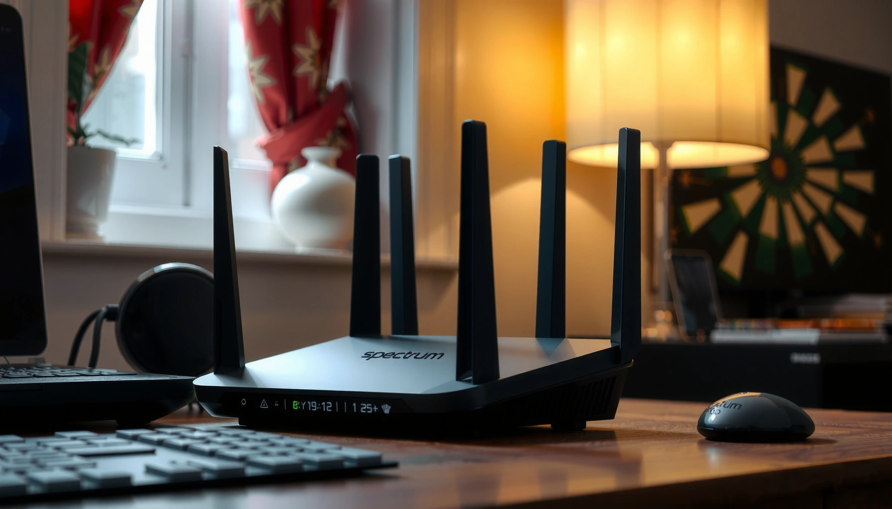 An image showing the design and features of a Spectrum router.