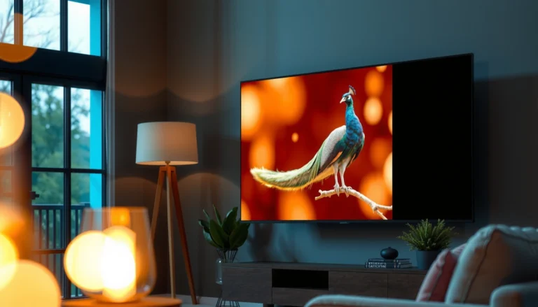 User streaming Peacock app on a Smart TV, showcasing the interface and content options.