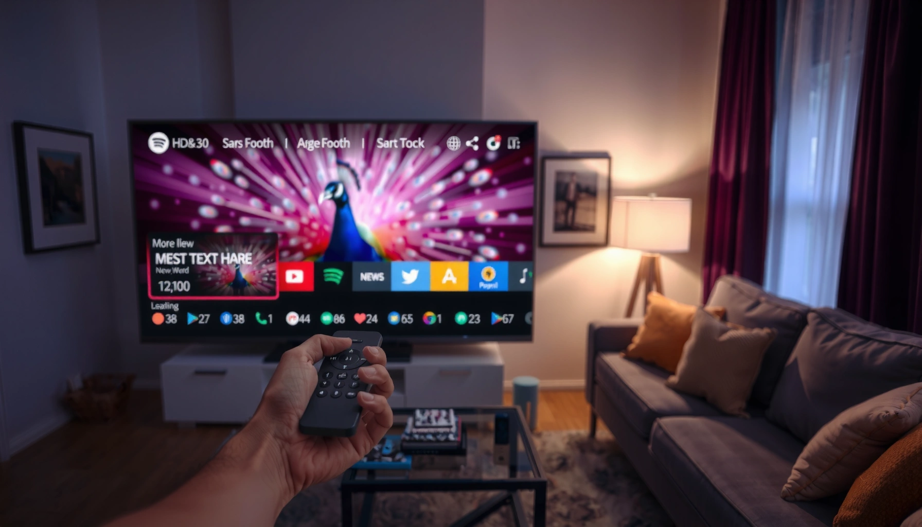 Step-by-step guide to streaming Peacock on a Smart TV, showcasing the app interface.