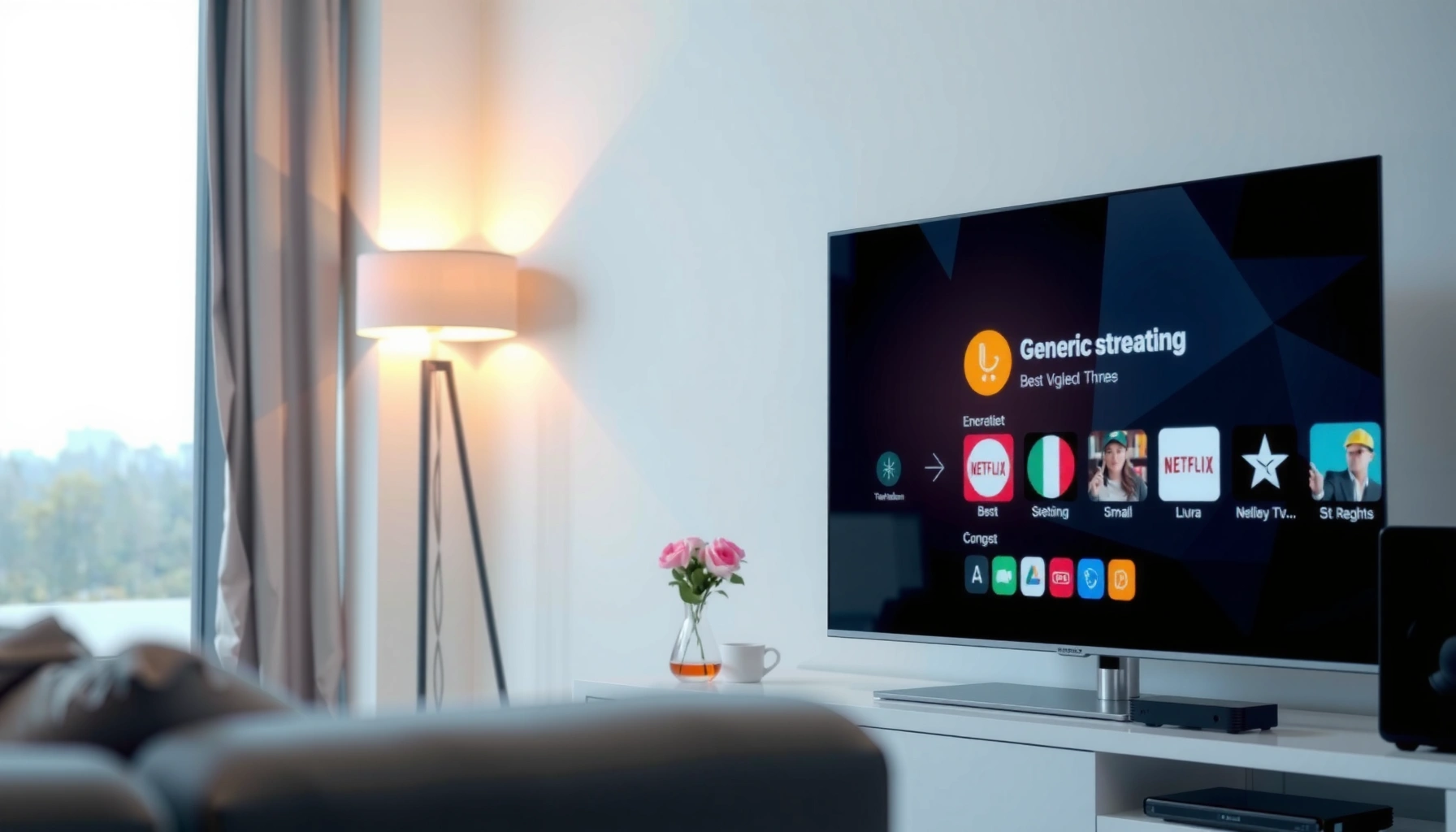 Step-by-step guide to streaming on Samsung Smart TV with visuals.