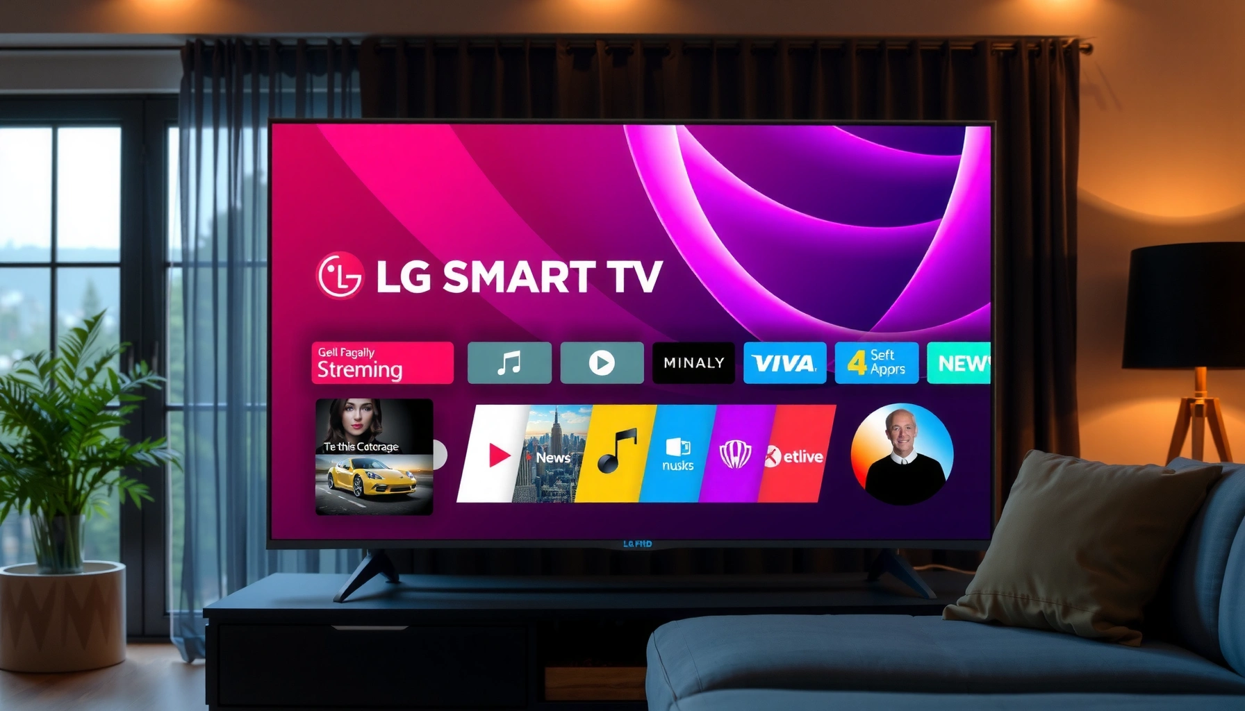 Overview of top apps available on LG Smart TV for streaming and entertainment.