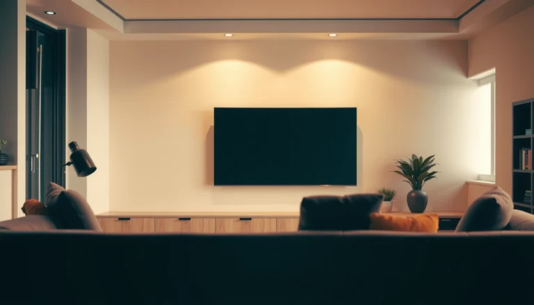 Illustration showing optimal viewing distances for different TV screen sizes.