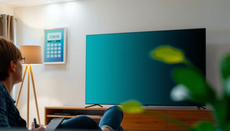Calculator for determining the ideal TV size based on viewing distance and room size.