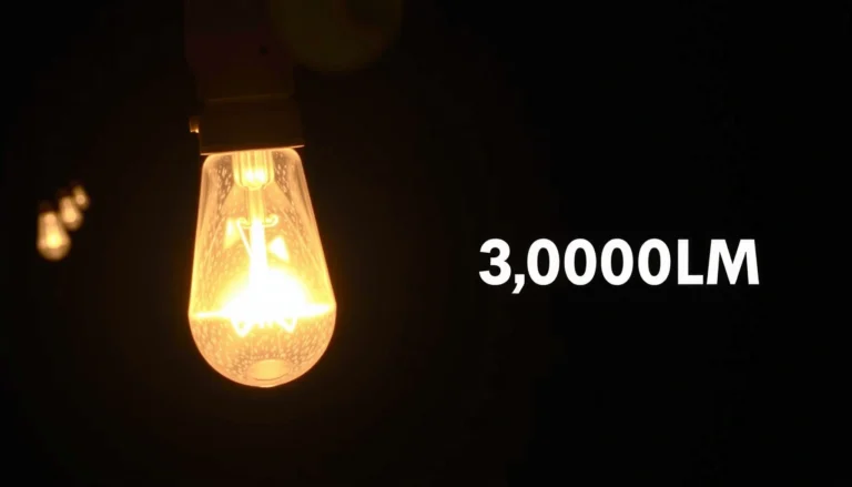 Illustration explaining the brightness of 3000 lumens and its applications in lighting.
