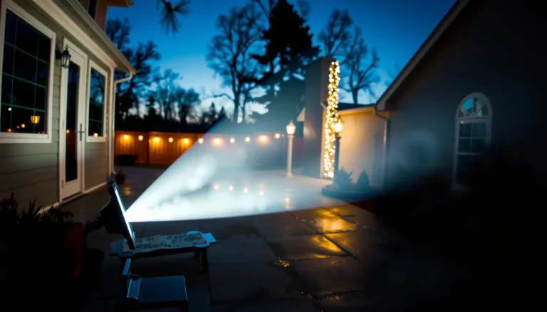 An outdoor scene illustrating the brightness of 5000 lumens, showcasing its impact on visibility.