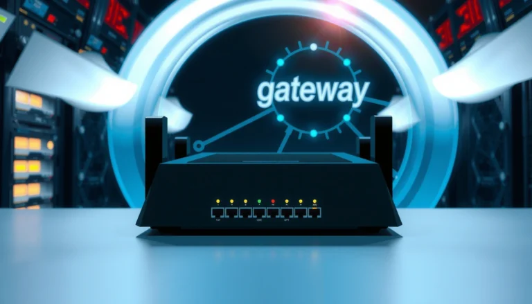 Illustration explaining what a default gateway is and how it works in networking.