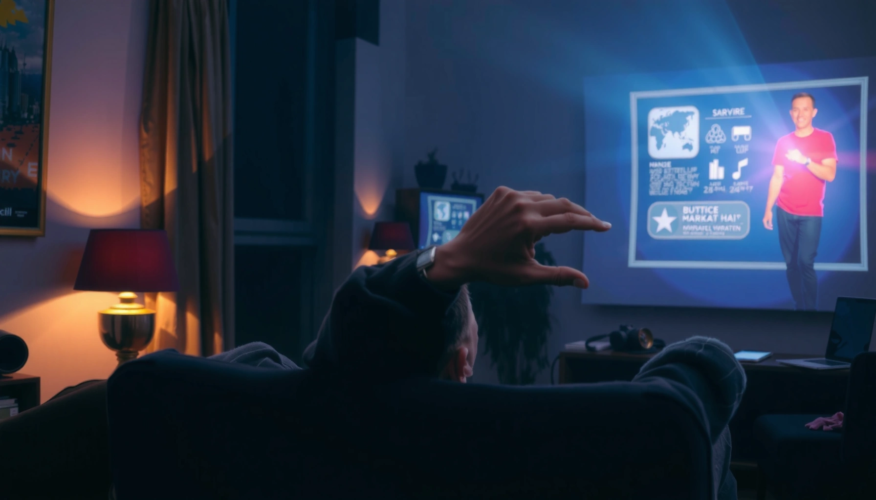Illustration explaining how digital projectors work in a step-by-step format.