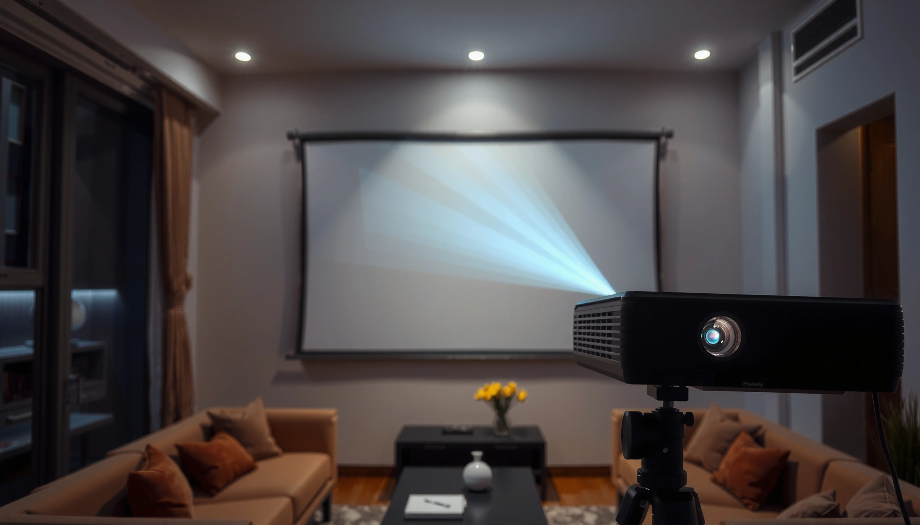 Illustration explaining how digital projectors work in a step-by-step format.
