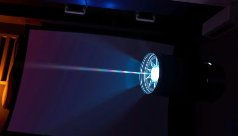 Diagram illustrating how a DLP projector works and the key steps in image creation.
