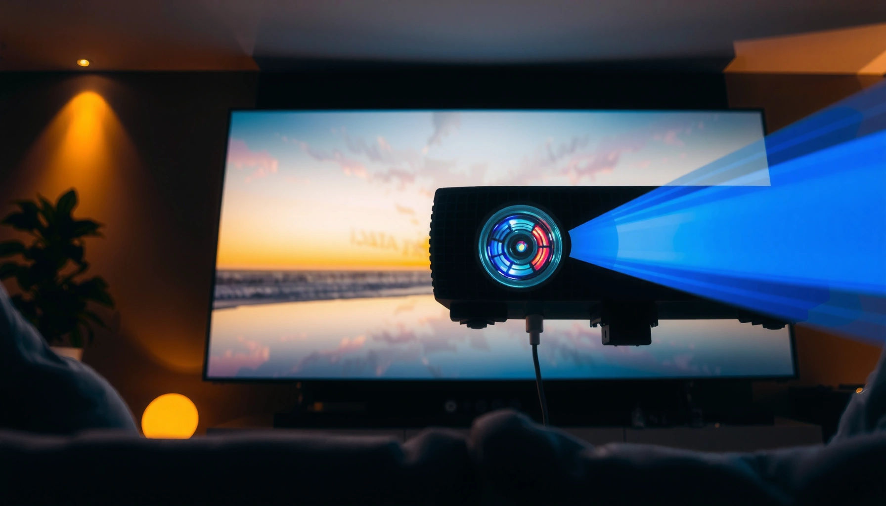 Diagram explaining how a DLP TV works, showcasing its internal components and light projection system.