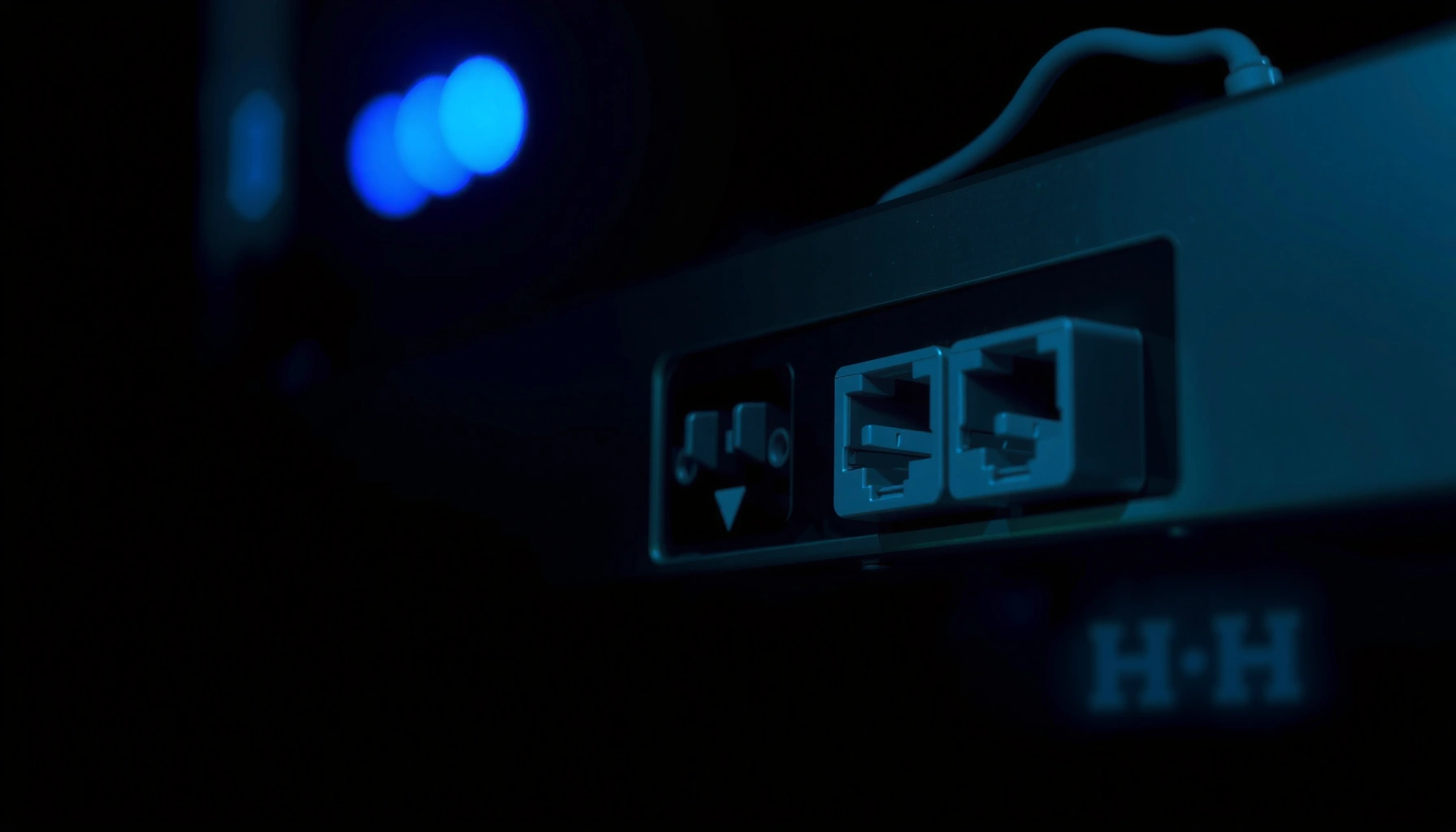 Illustration of various Ethernet ports and their uses in networking technology.