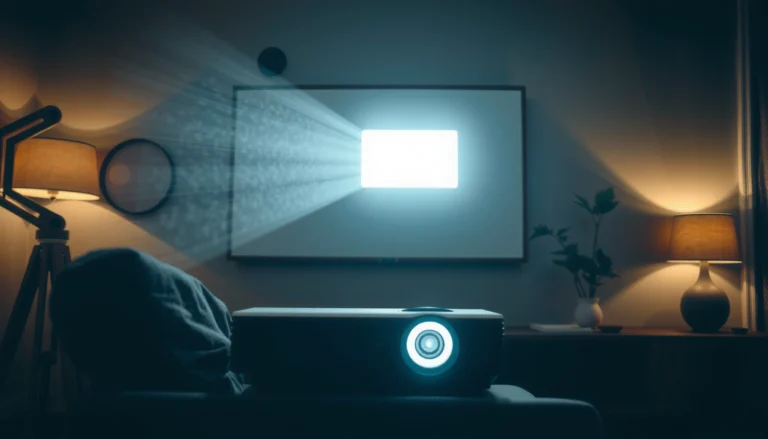 Illustration explaining how home projectors work, highlighting key components and functionality.
