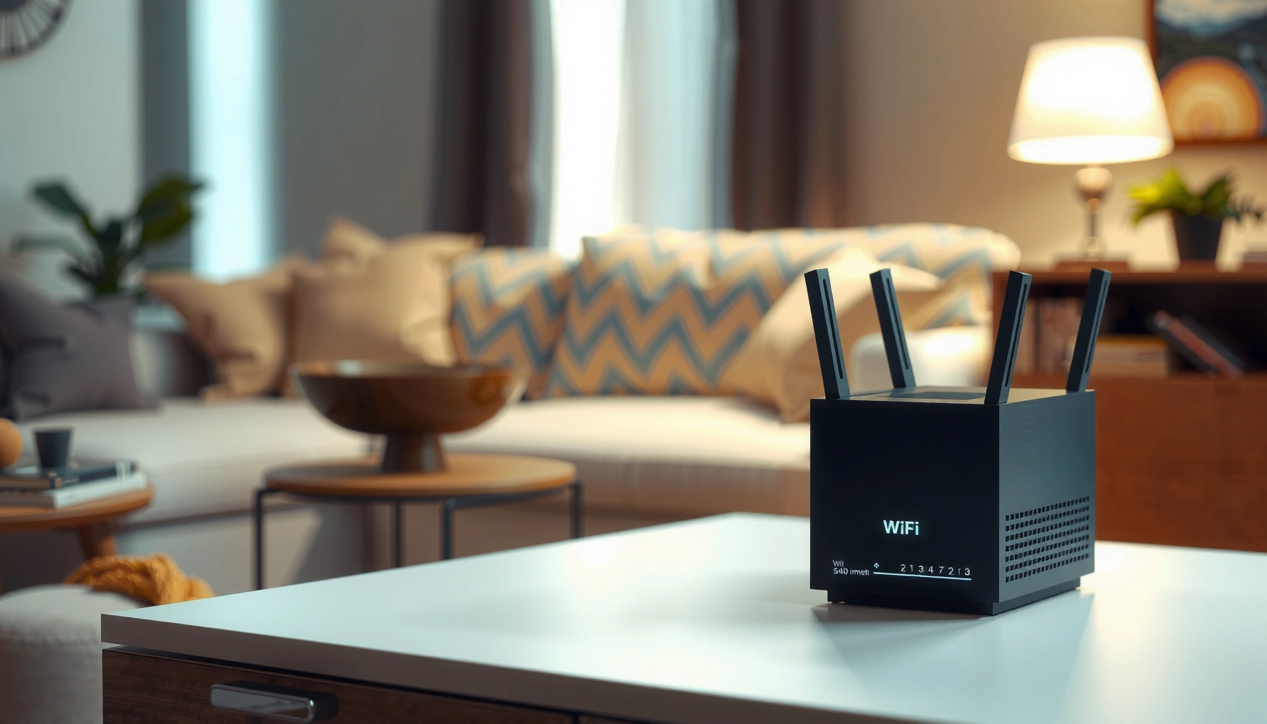 Illustration explaining what a mesh Wi-Fi system is and how it works.