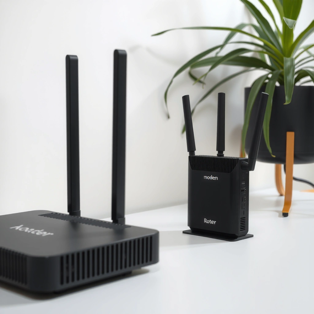 Diagram illustrating what a modem does in a home network setup.