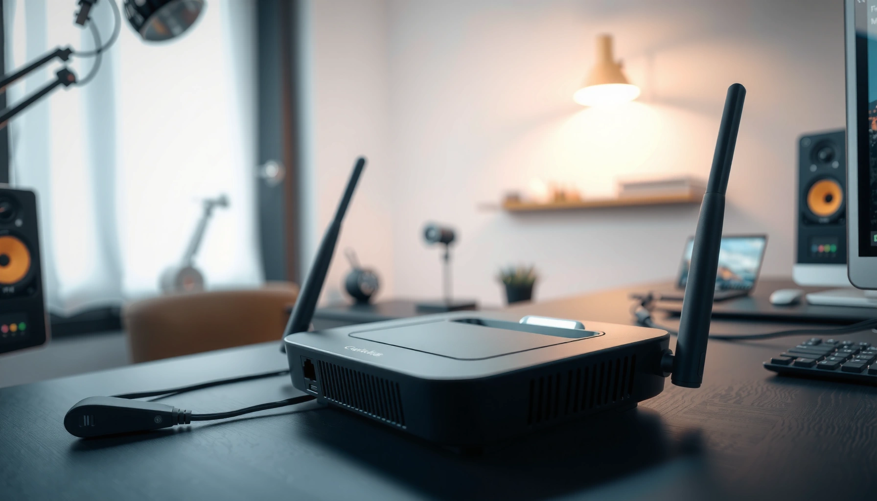 Illustration of a modem showing its definition, purpose, and how it works in a network setup.