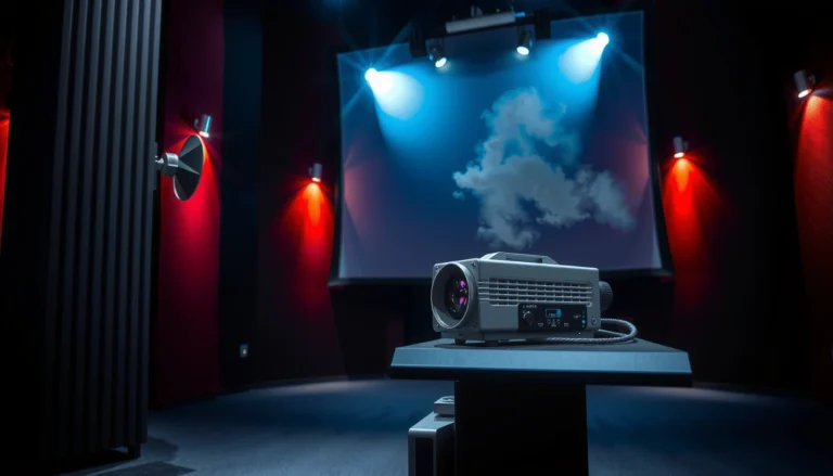 Diagram explaining how modern movie projectors work with key components and processes