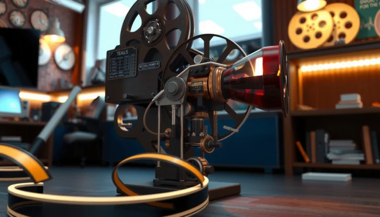 Detailed illustration of how a movie projector works, showcasing its internal mechanism step-by-step.