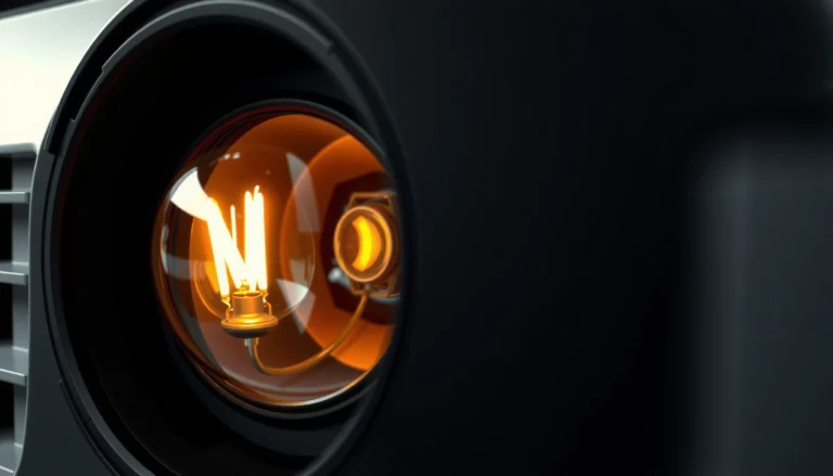 Diagram explaining how a projector bulb works in simple terms