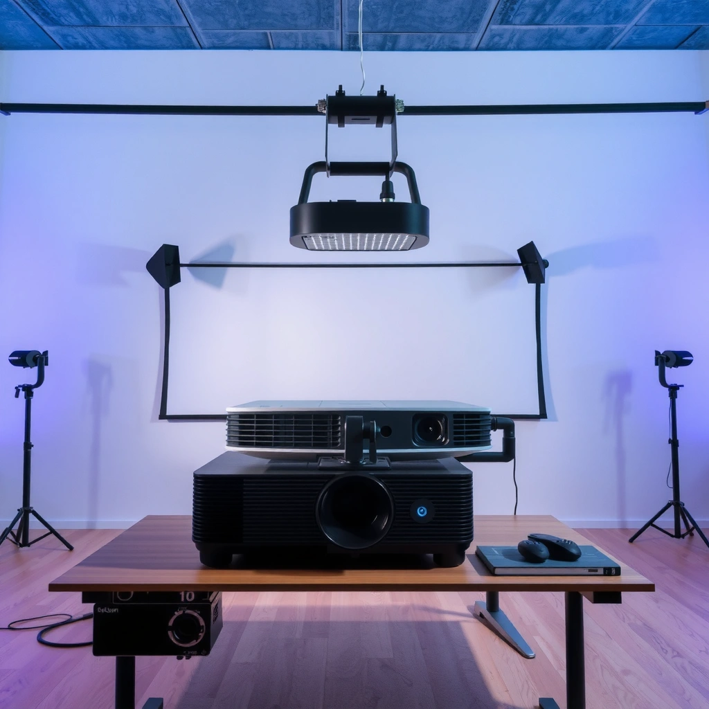 Illustration of how light sources work in modern projectors to create images.