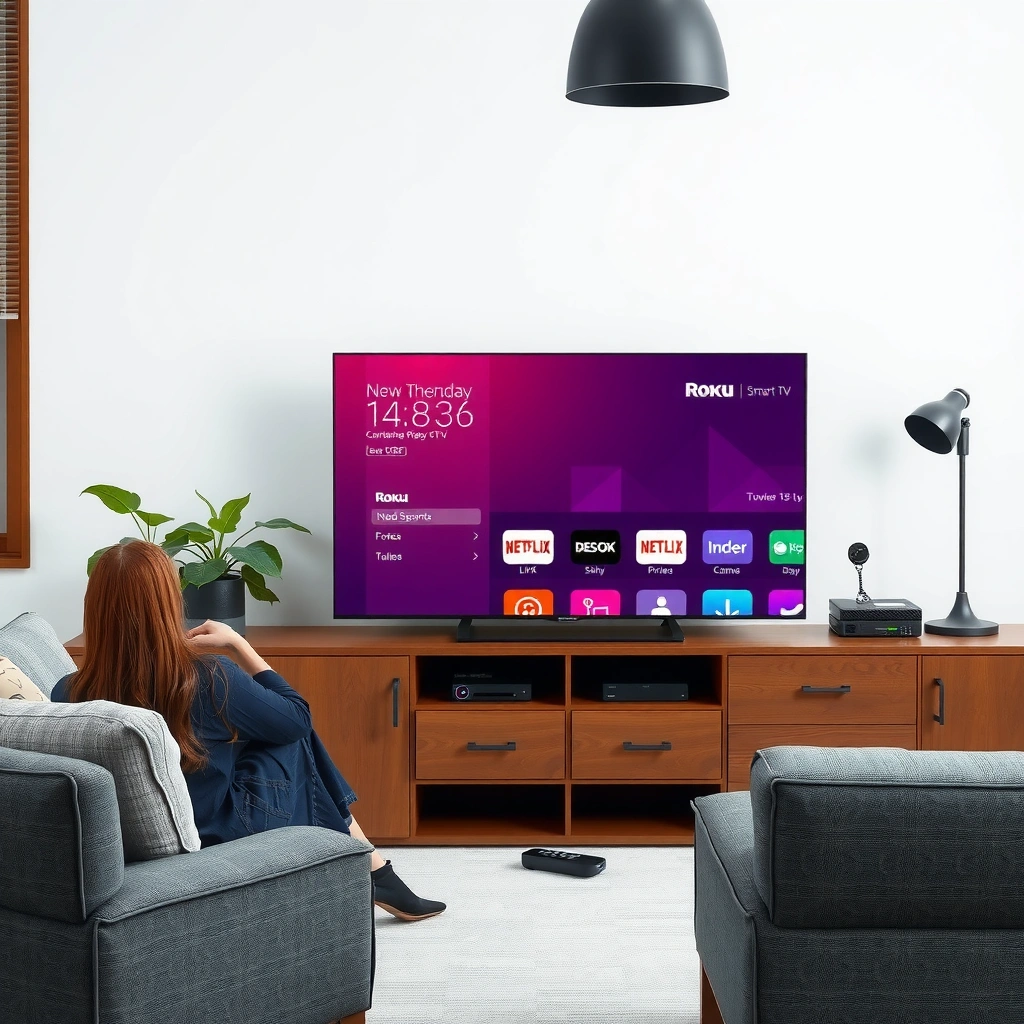 Infographic explaining what Roku is and its features for smart TVs.