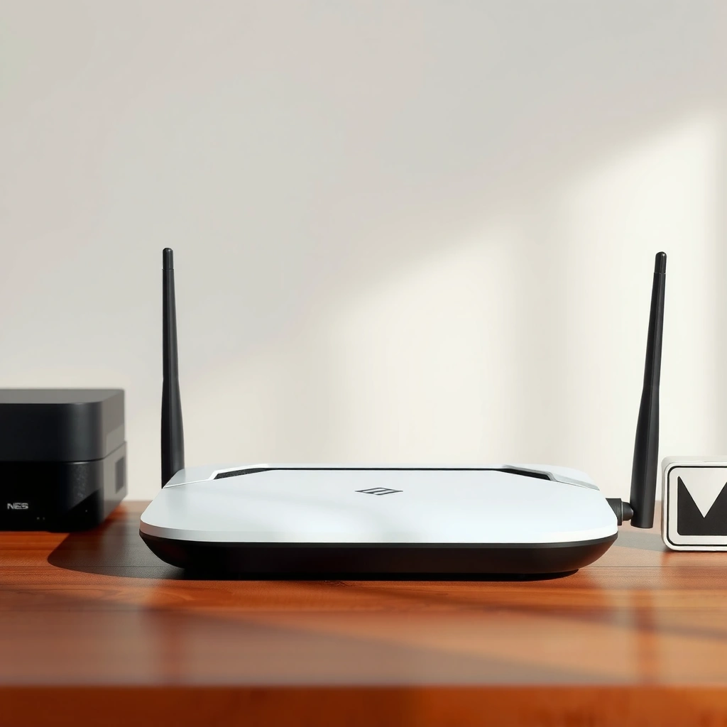 Illustration showing how a router connects devices to the internet and manages data traffic.