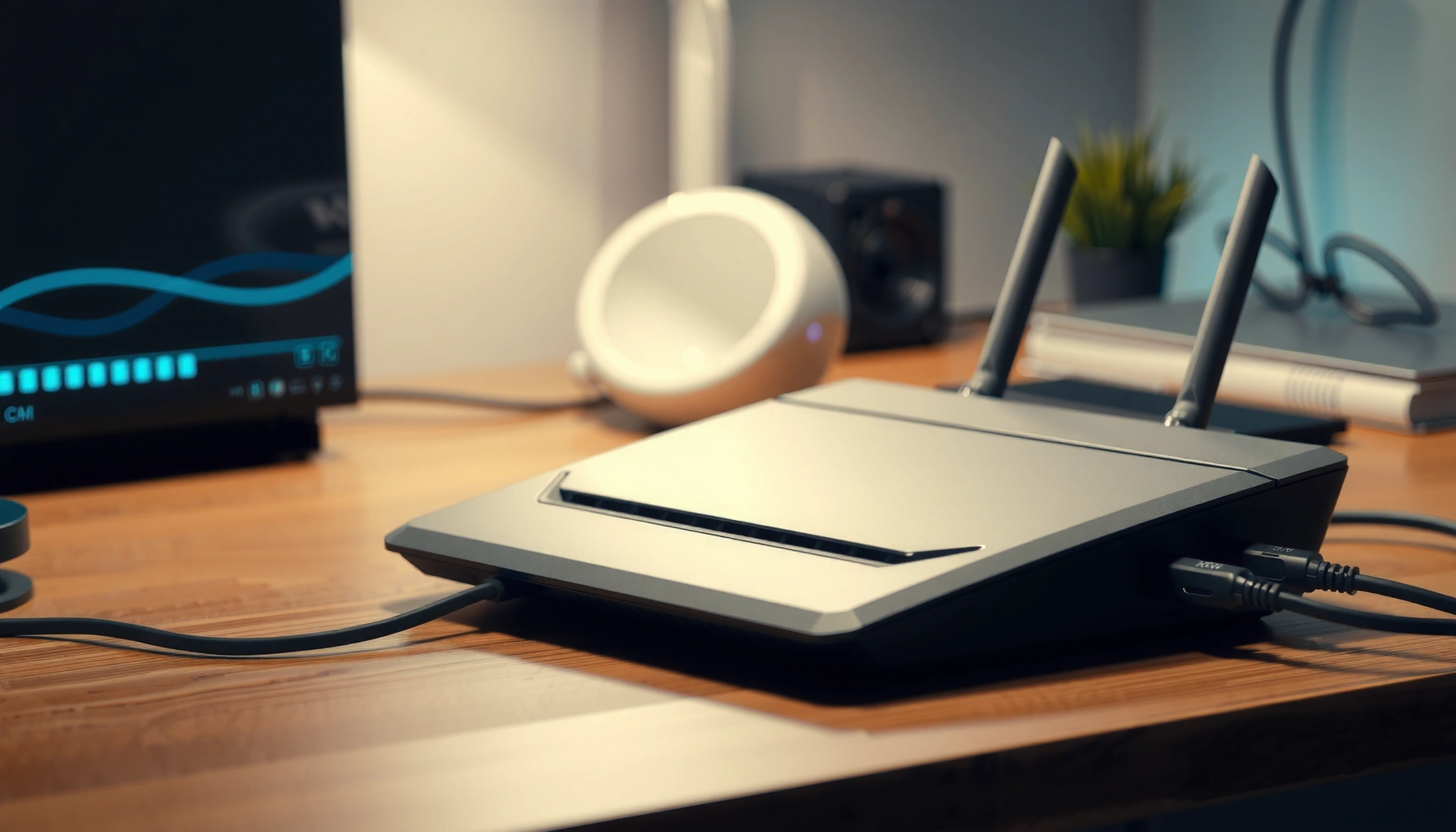 An illustration of a router, highlighting its basic functions and features for beginners.