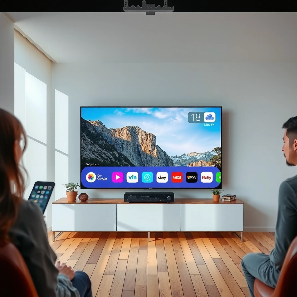 Diagram explaining what 'smart' means on a Tizen TV, highlighting key features and functionalities.