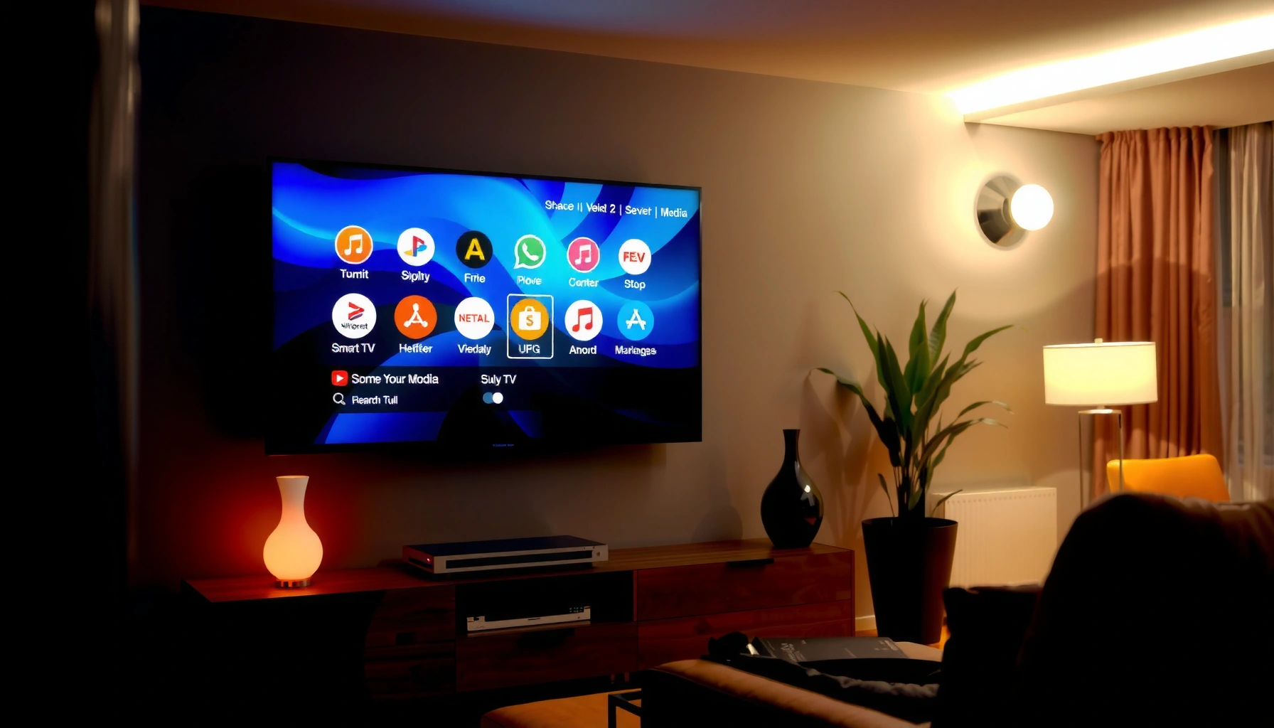 An infographic illustrating the key features that make a smart TV smart, including connectivity and apps.