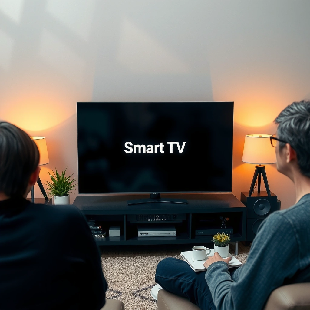 Graphic explaining what a Smart TV means and its features.