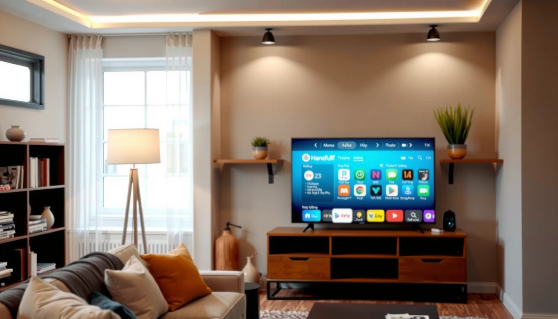 Illustration explaining what a smart TV means in simple terms.