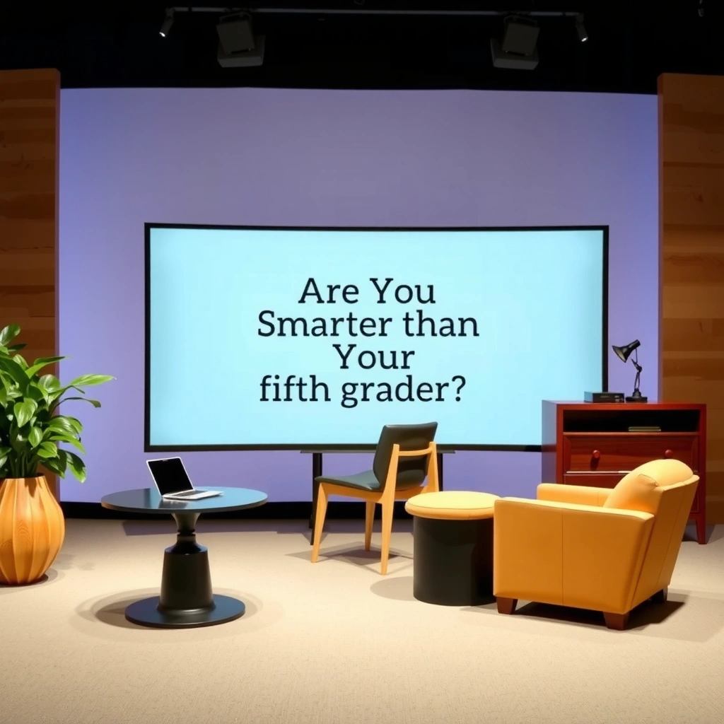 Diagram explaining how the Are You Smarter Than a Fifth Grader? TV format works