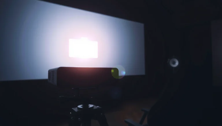 Illustration explaining how video projectors work with key components and functionality
